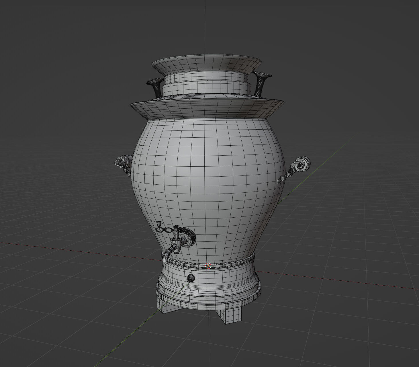 Samovar 2 pack Low-poly 3D model_10