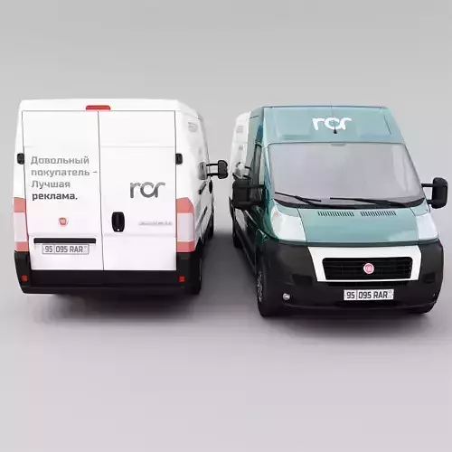 Fiat ducato Low-poly 3D model