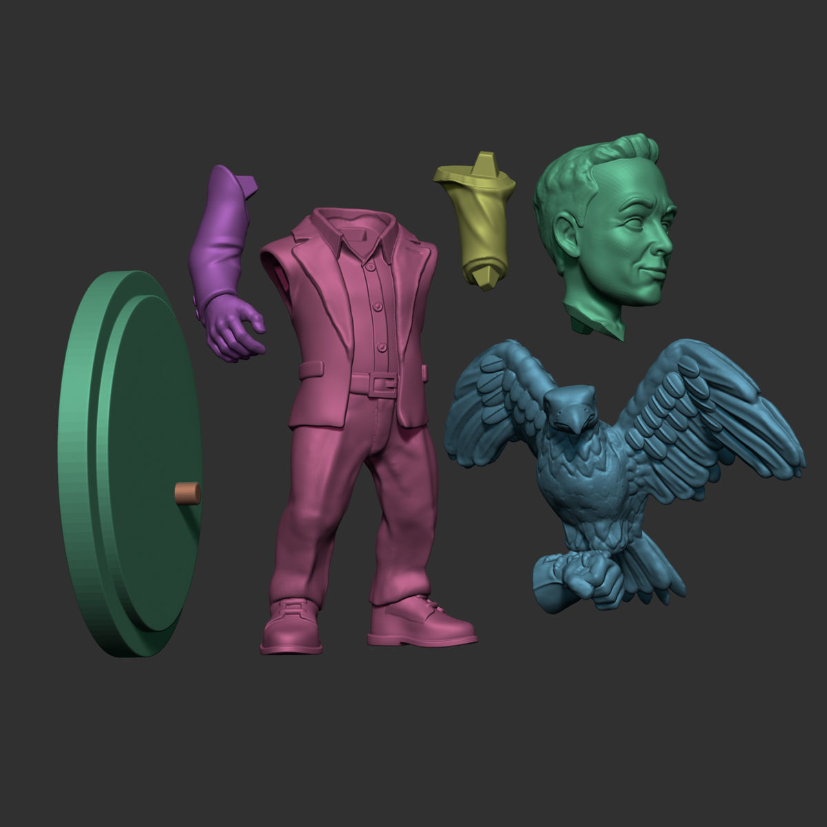 Elon Musk Meme 3D print model_4