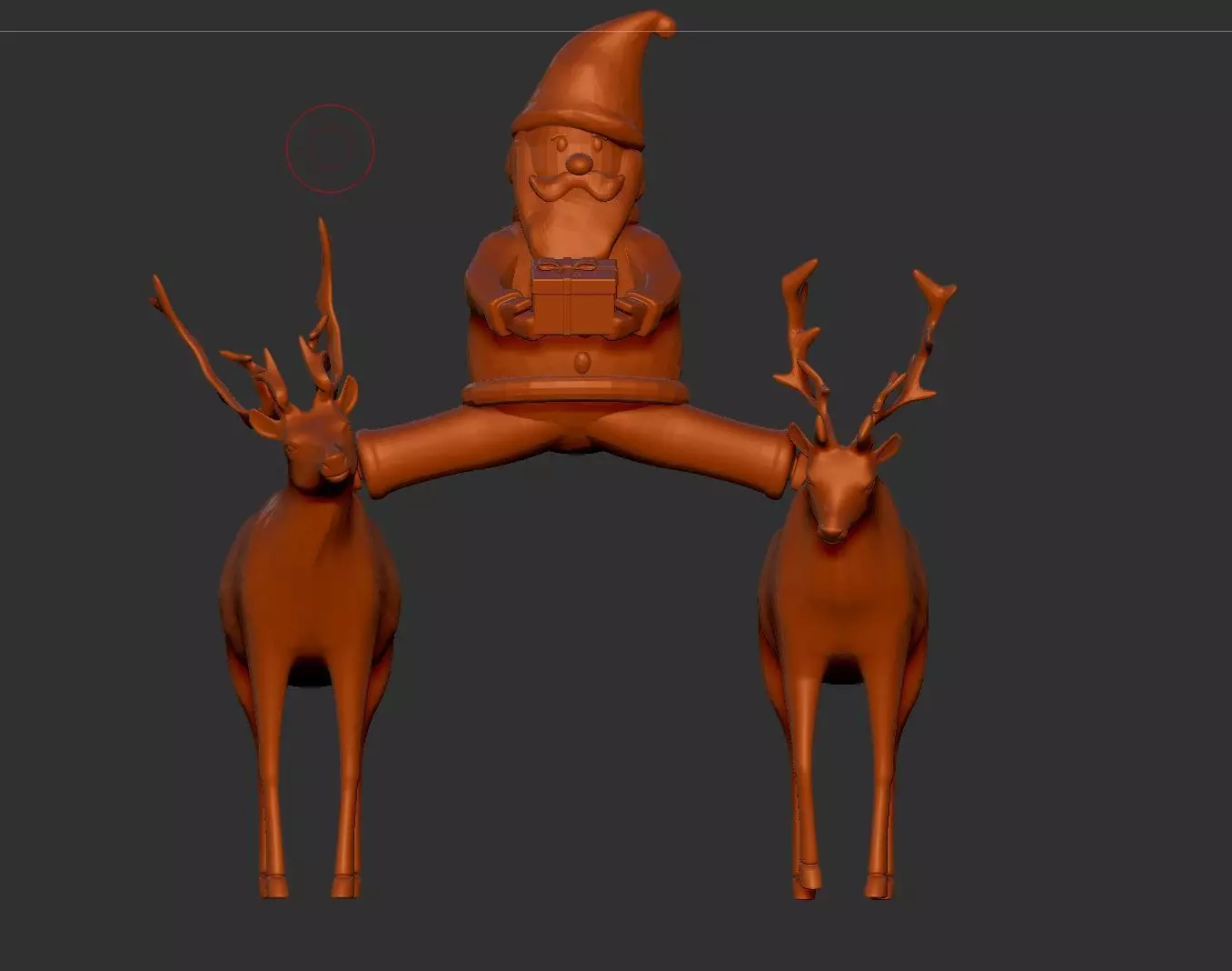 Santa 3d model reindeer and claus 3D print model_0