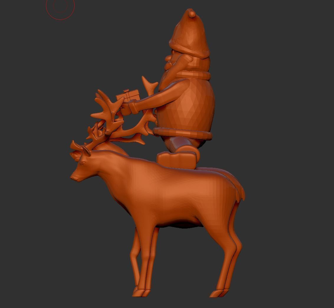 Santa 3d model reindeer and claus 3D print model_2
