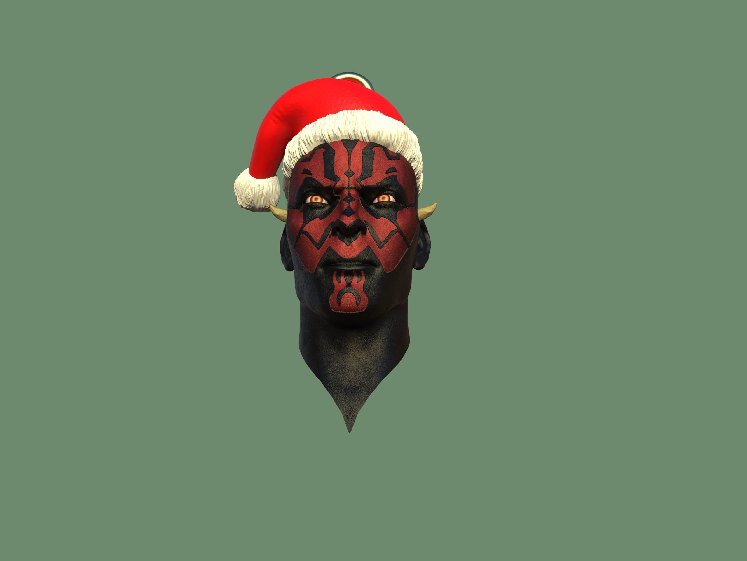 Darth Maul Christmas Ornament 3D print model_3