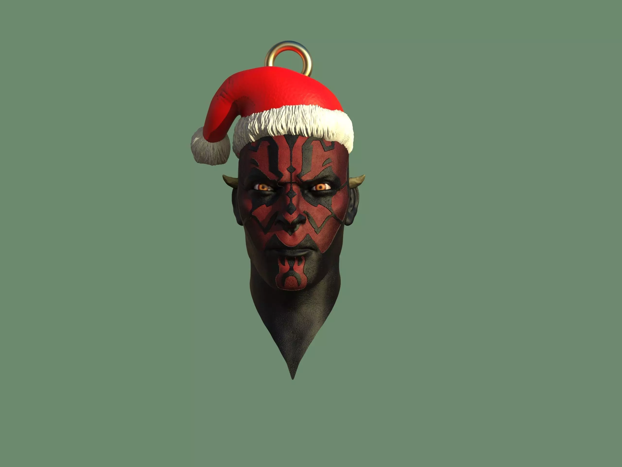 Darth Maul Christmas Ornament 3D print model_0