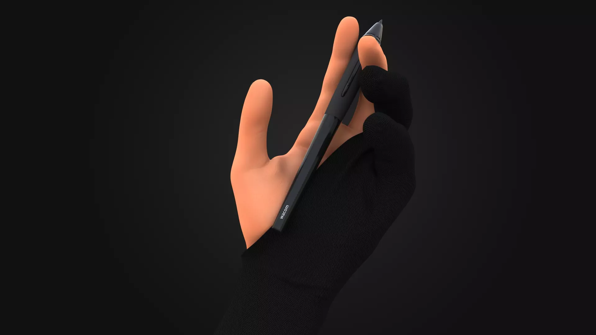 Digital Hand Free low-poly 3D model