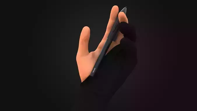 Digital Hand Low-poly 3D model