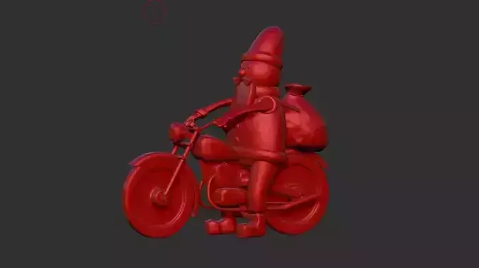 Santa bike model  3D print model