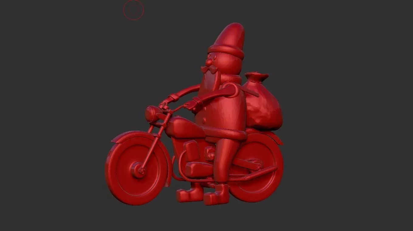 Santa bike model  3D print model_0