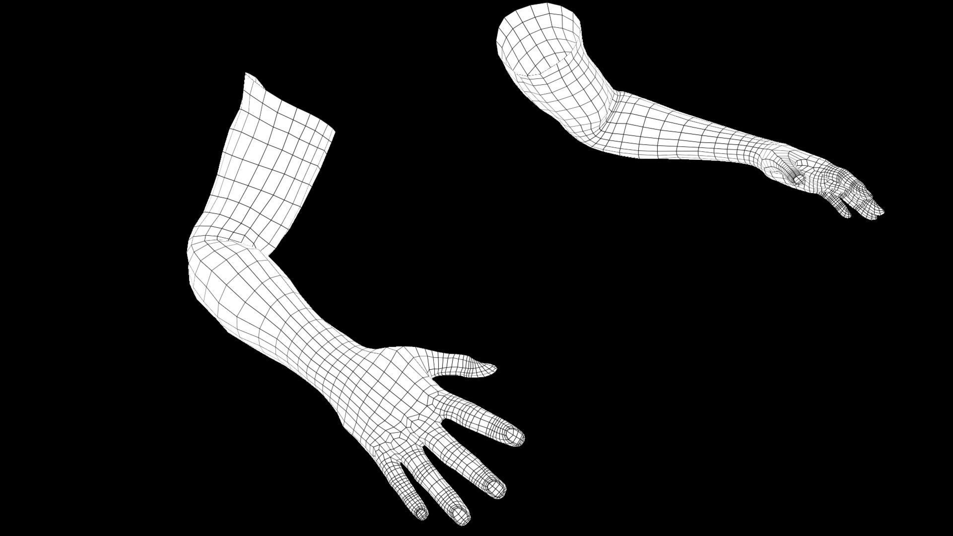 Hands Rigged 3D model_12