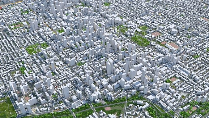 Toronto Downtown Canada Low-poly 3D model 4