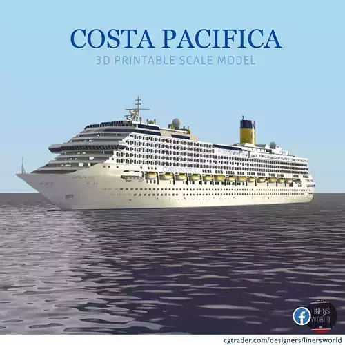 COSTA PACIFICA cruise ship printable model