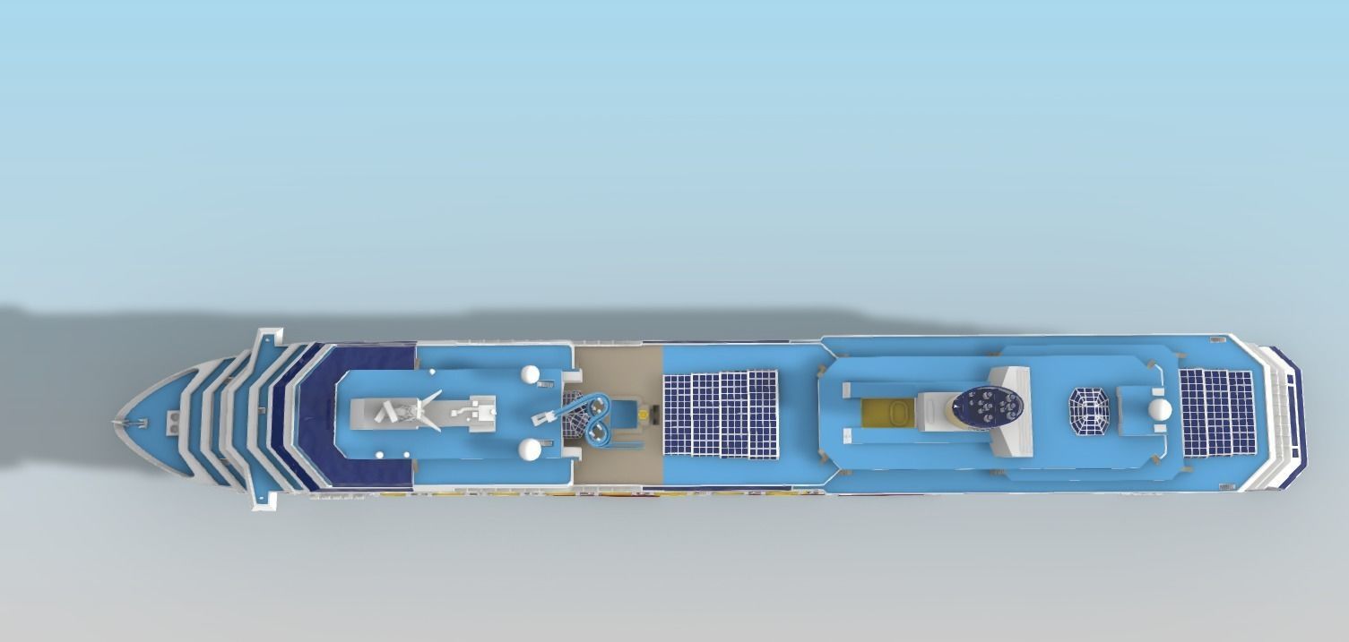 COSTA PACIFICA cruise ship printable model 3D print model_3