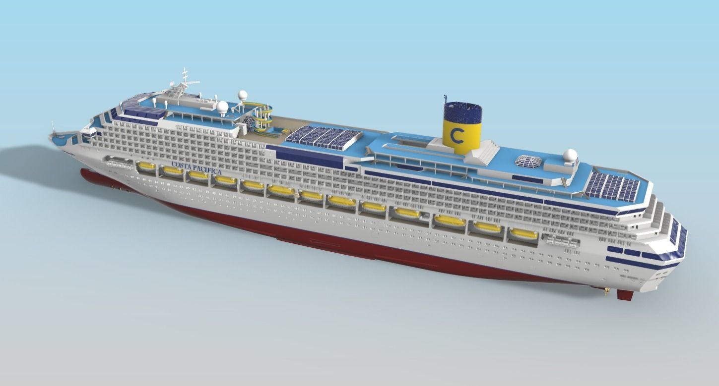 COSTA PACIFICA cruise ship printable model 3D print model_4