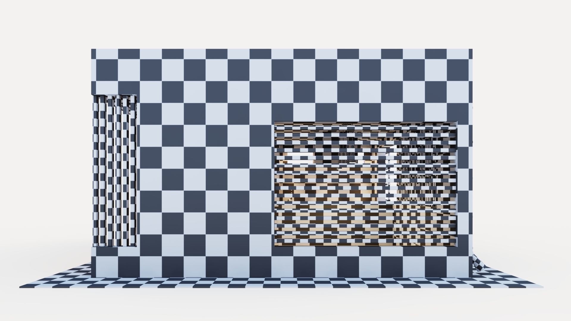 Gazebo with fireplace and summer kitchen 3D model_53