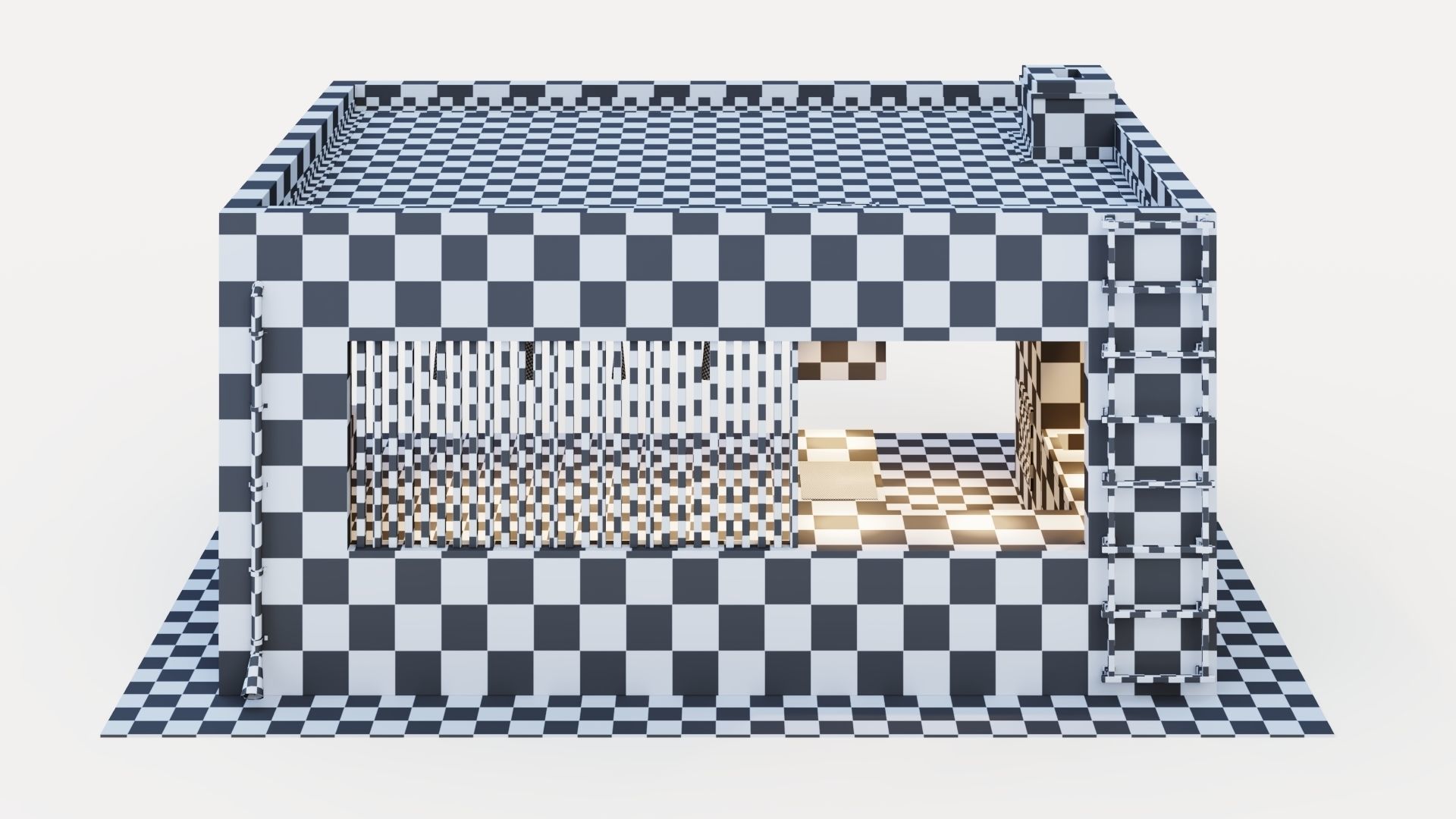 Gazebo with fireplace and summer kitchen 3D model_58