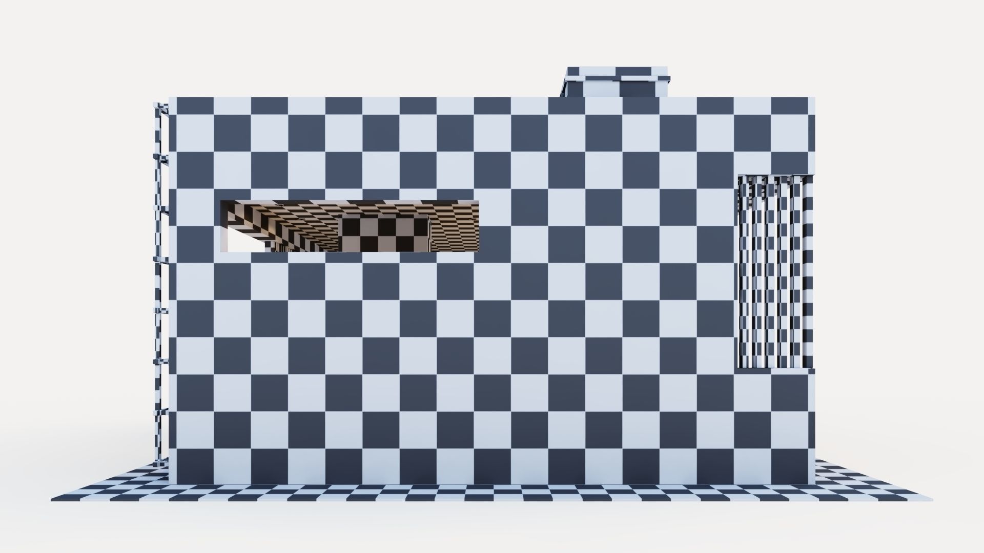 Gazebo with fireplace and summer kitchen 3D model_49