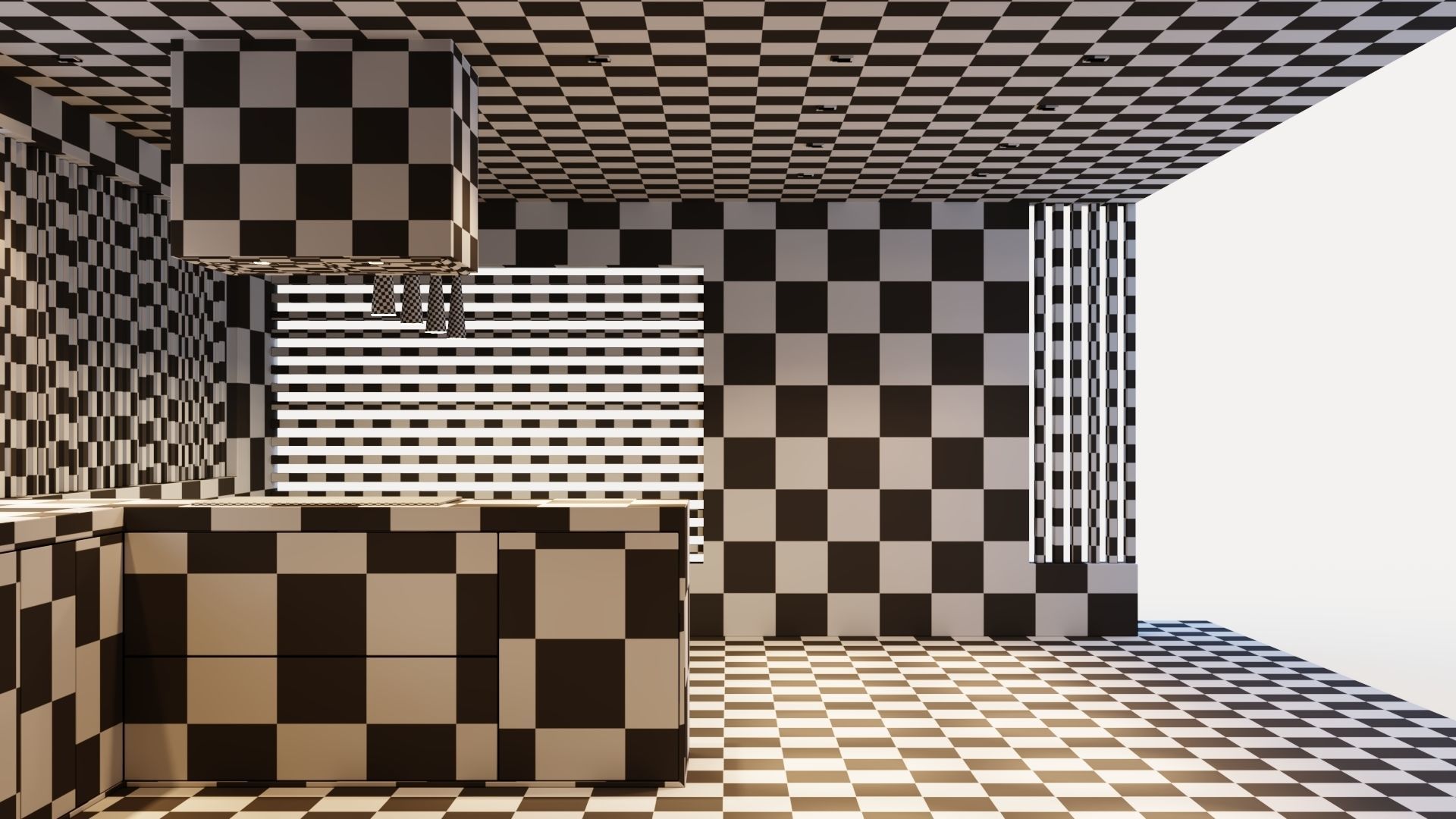 Gazebo with fireplace and summer kitchen 3D model_64