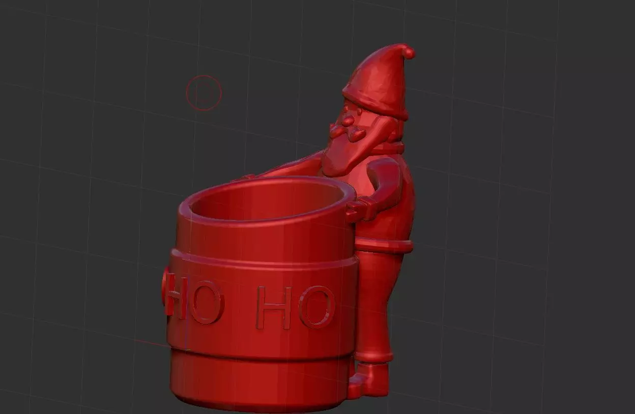 Santa pen holder  3D print model_0