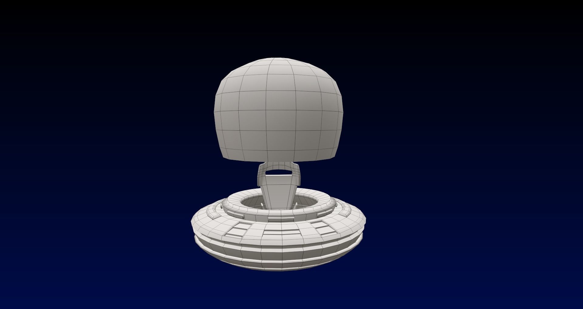 Cartoon Style UFO and Alien Sci-fi Game asset Low-poly 3D model_15