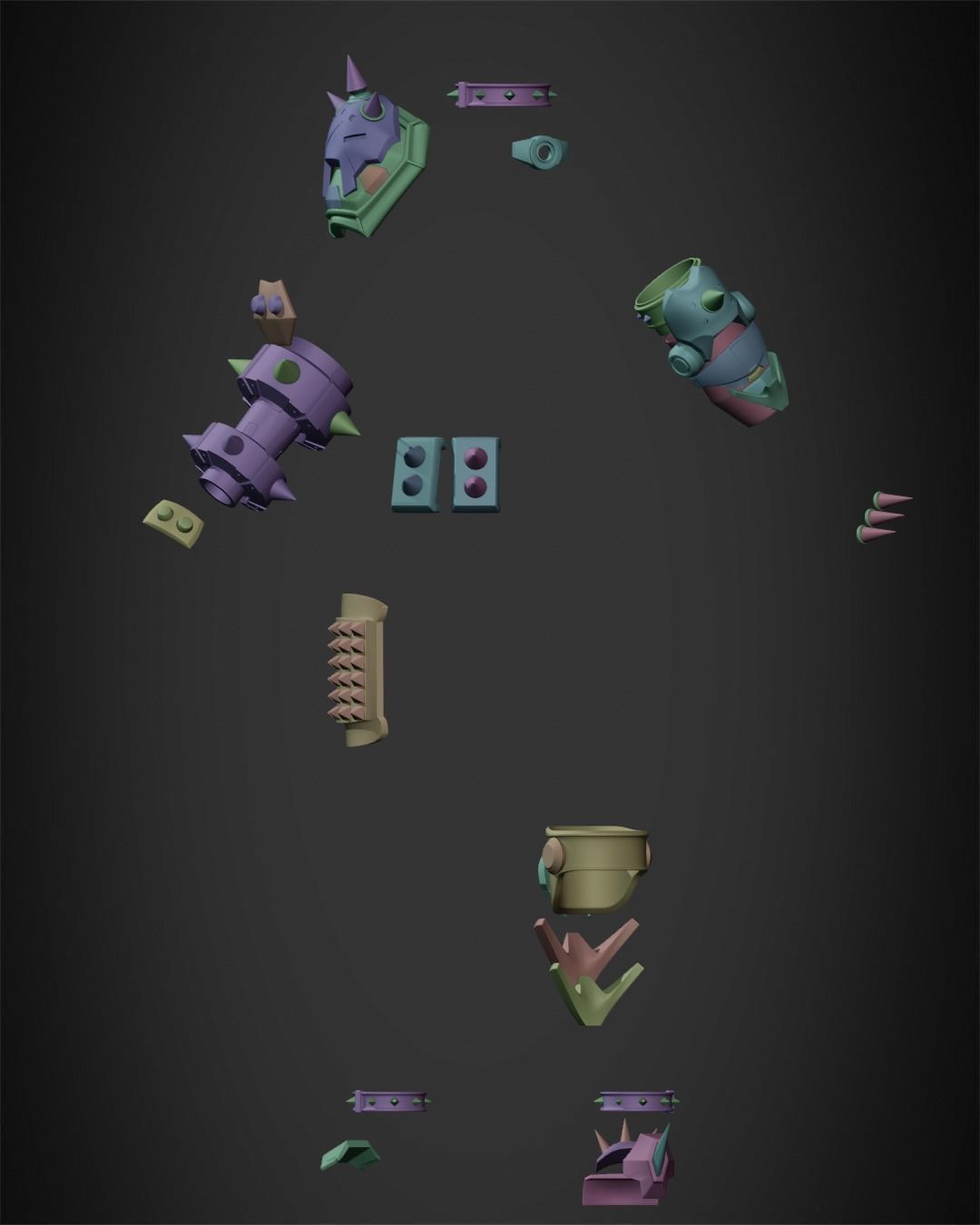 Overwatch 2 Junker Queen Full Bundle for Cosplay 3D Model Collection_17