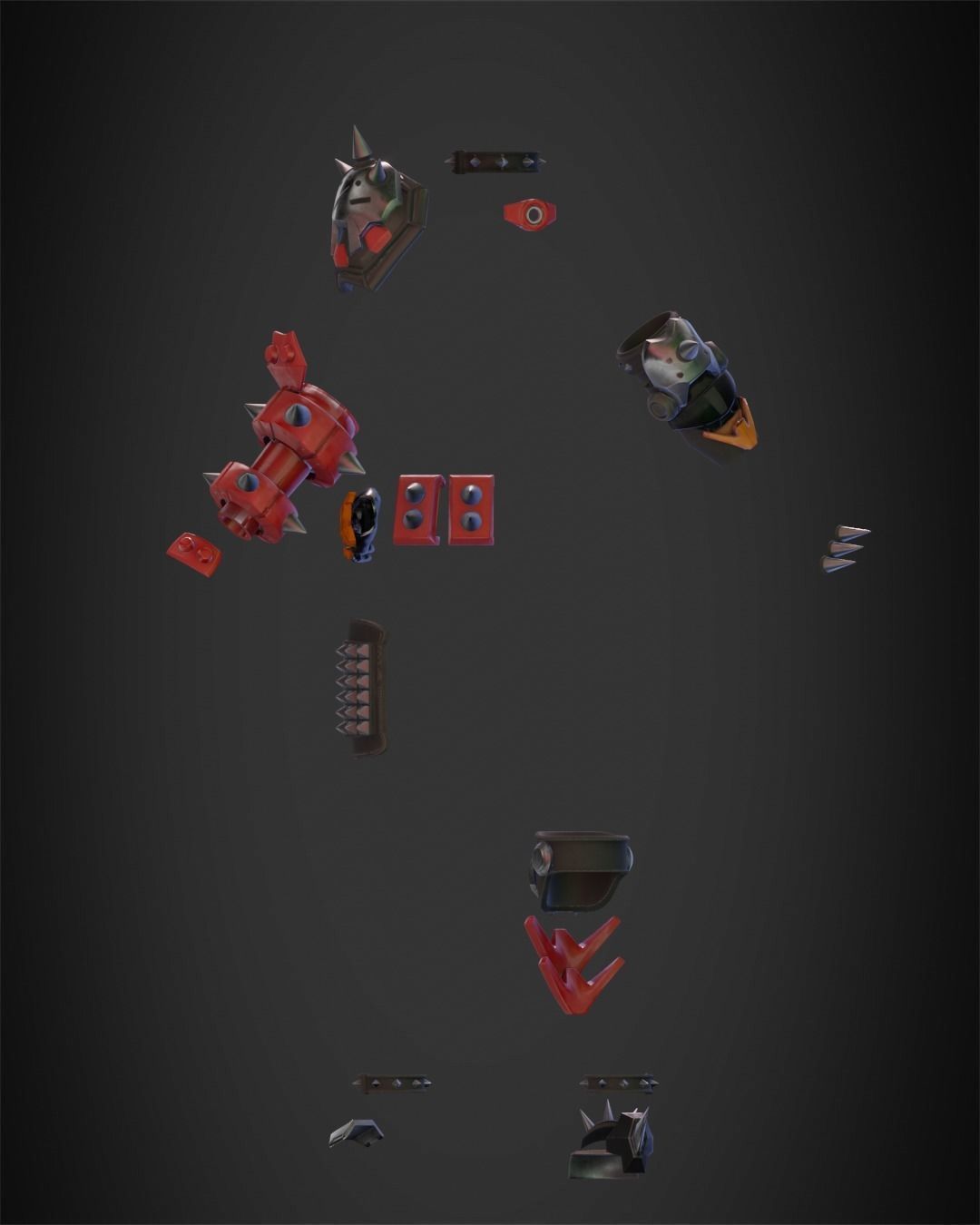 Overwatch 2 Junker Queen Full Bundle for Cosplay 3D Model Collection_9