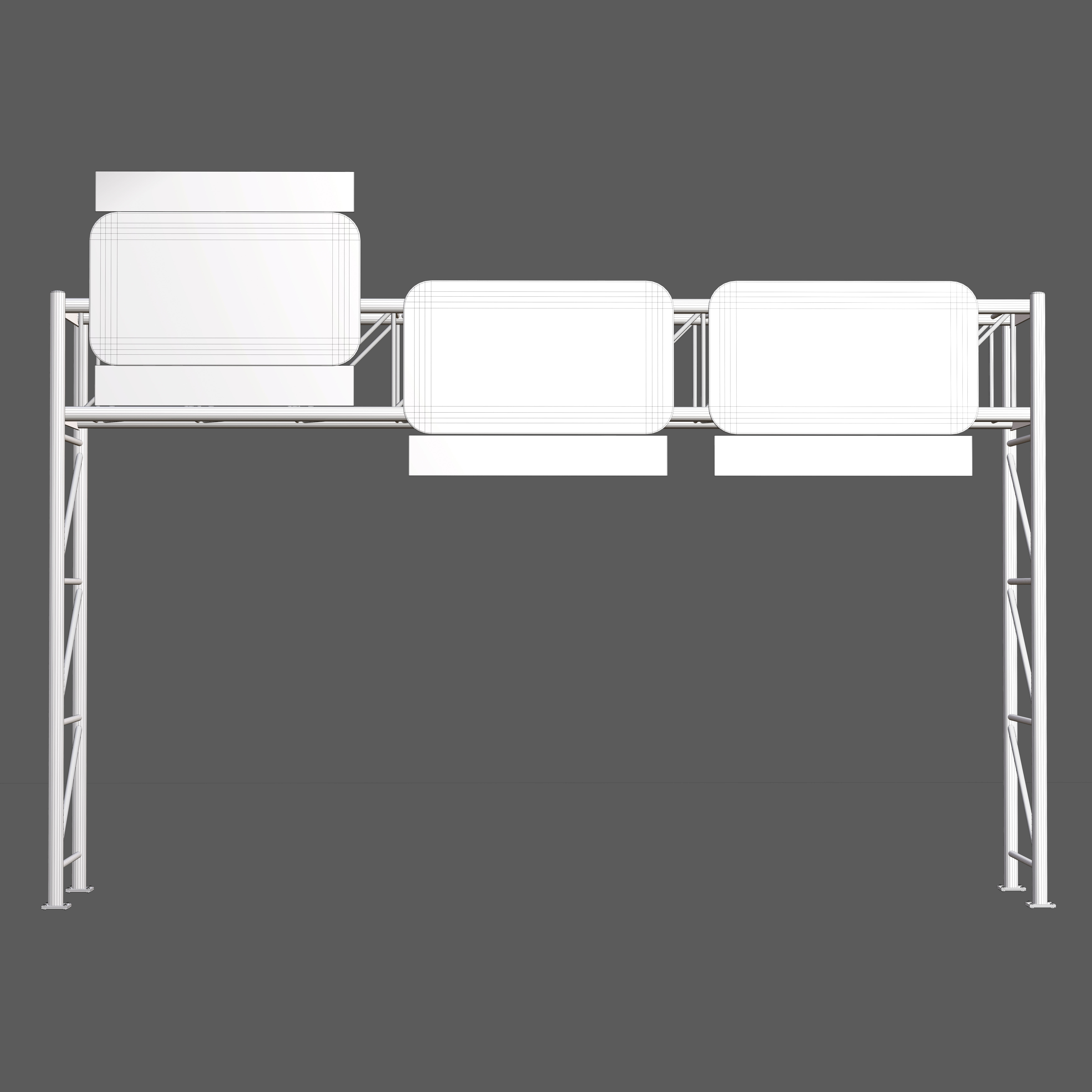 Highway and Street Sign Low-poly 3D model_6