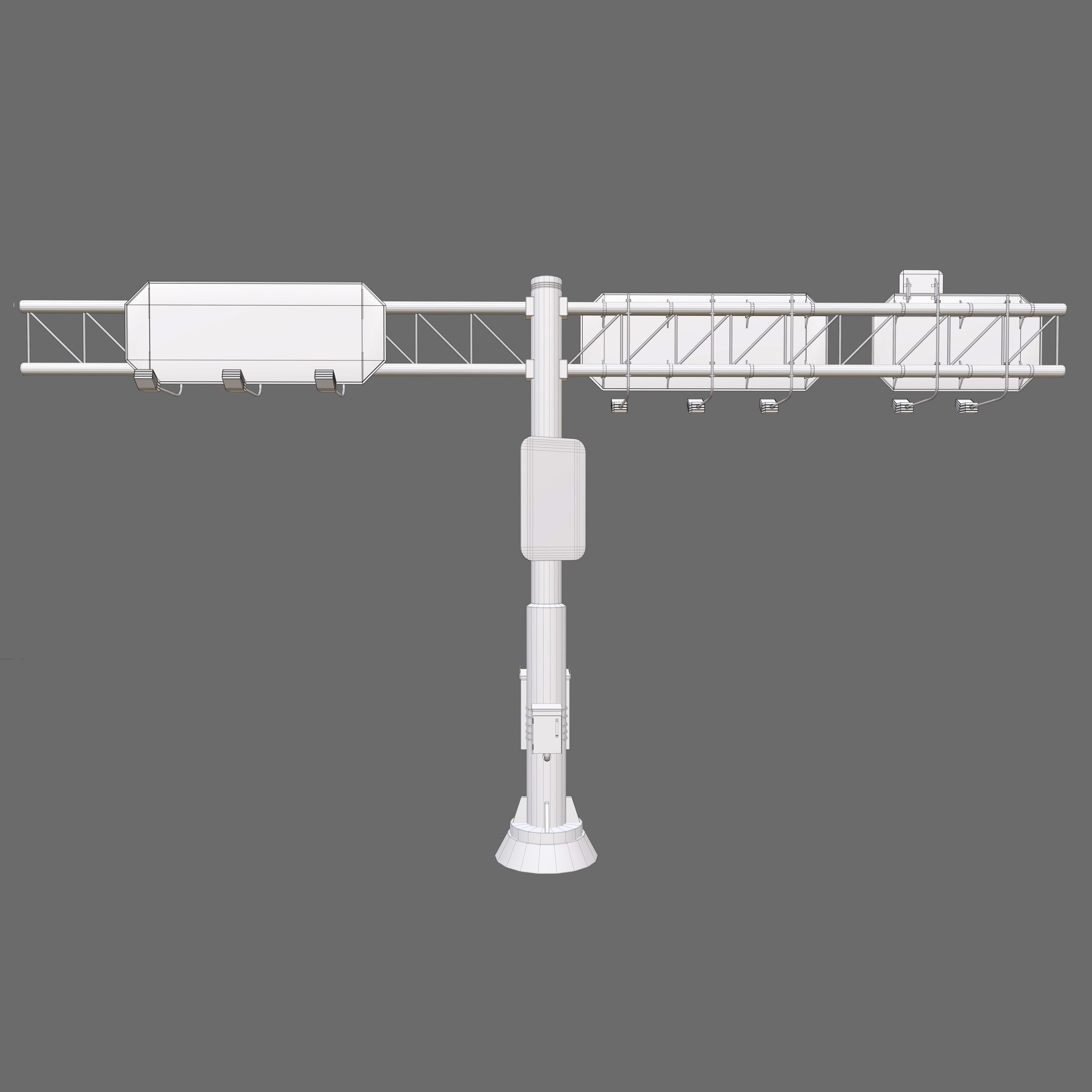 Highway and Street Sign Low-poly 3D model_5