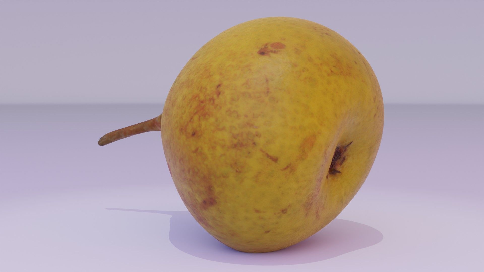 Pear 02 Low-poly 3D model_17