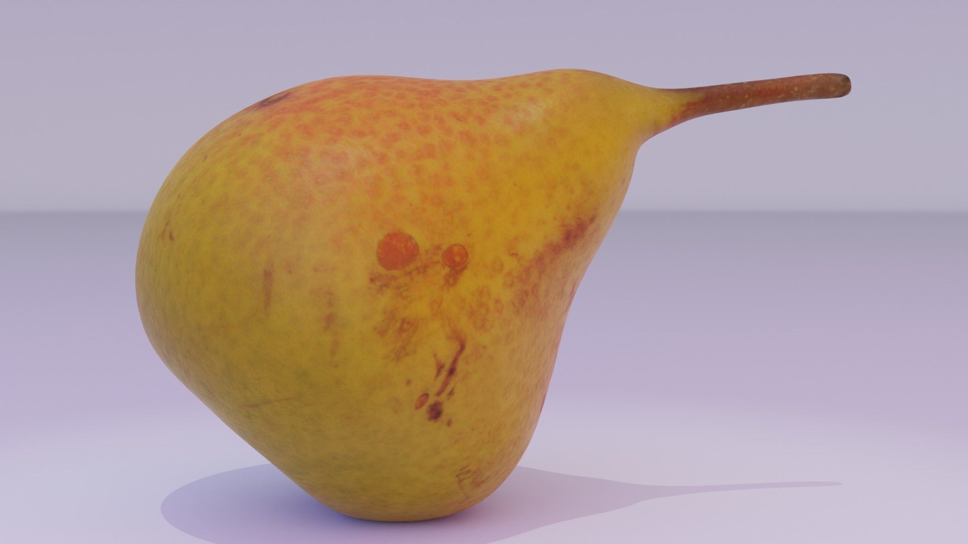 Pear 02 Low-poly 3D model_12