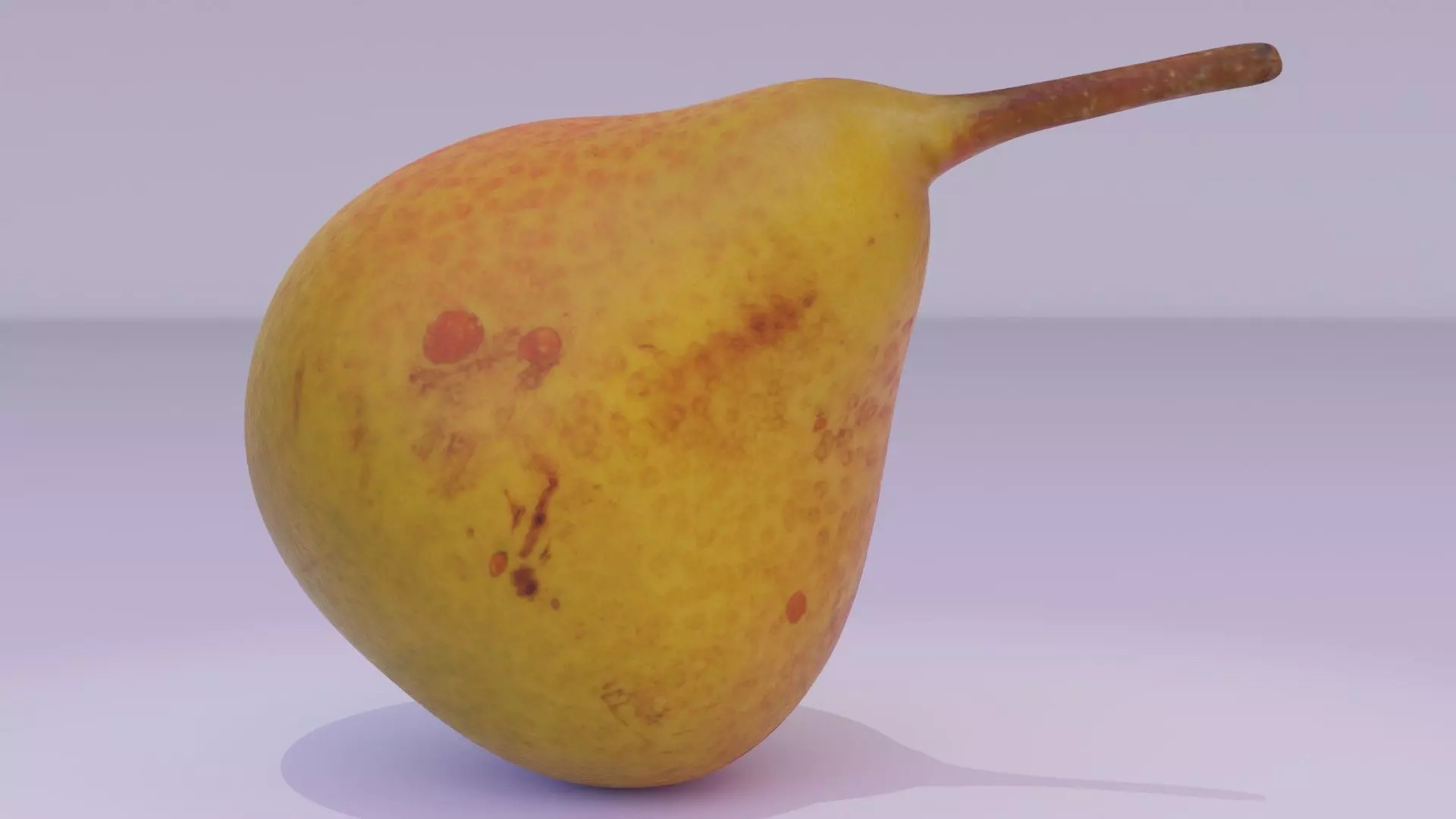 Pear 02 Low-poly 3D model_0