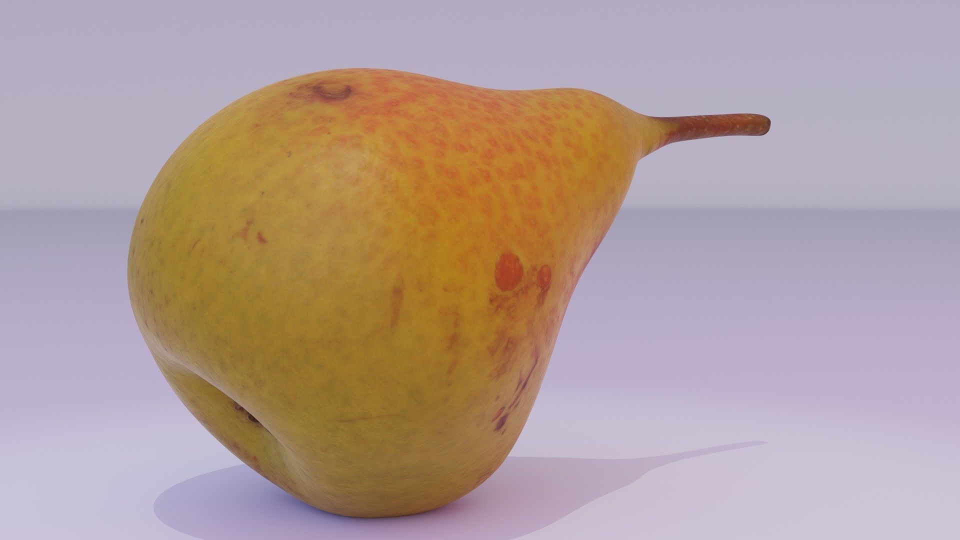 Pear 02 Low-poly 3D model_13