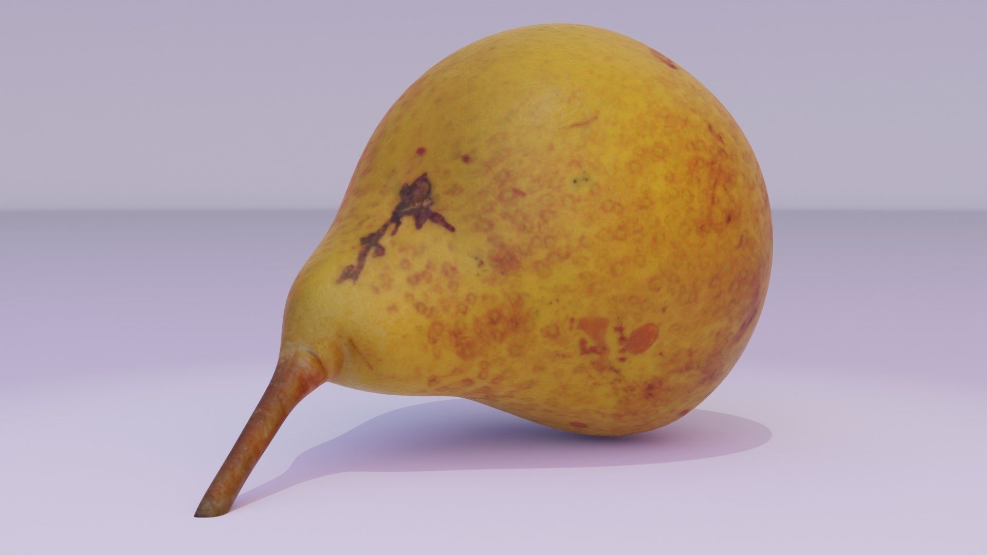 Pear 02 Low-poly 3D model_20