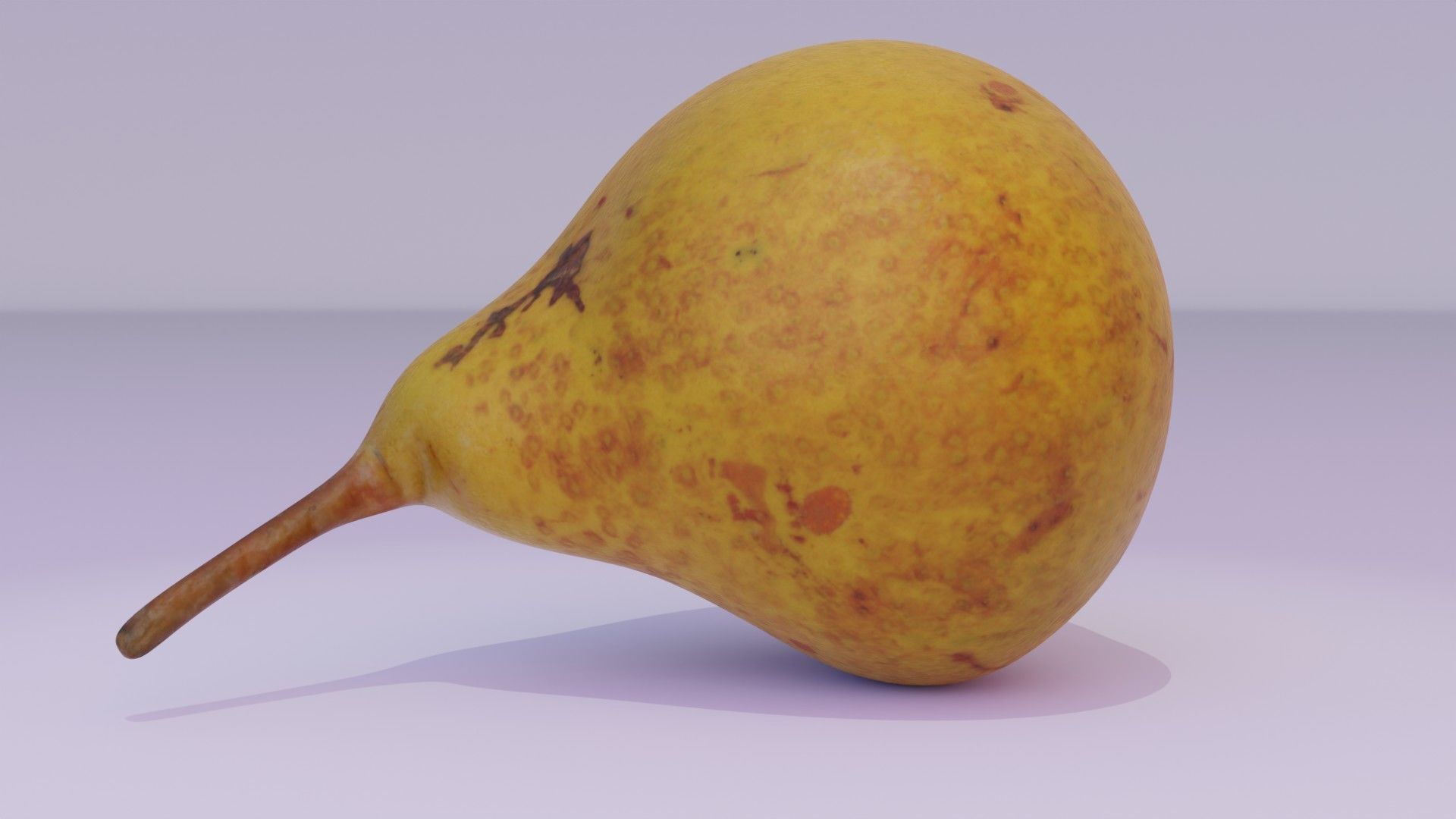 Pear 02 Low-poly 3D model_19