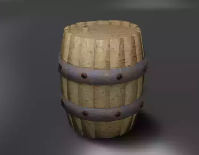 Barrel wooden with rivets