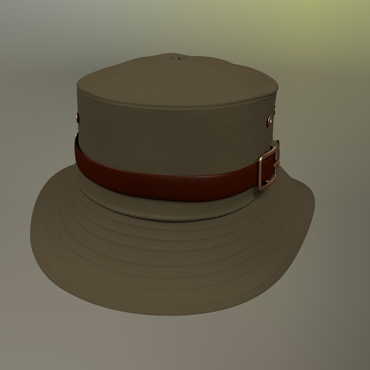 Belted Bucket Hat Package 3D print model_12
