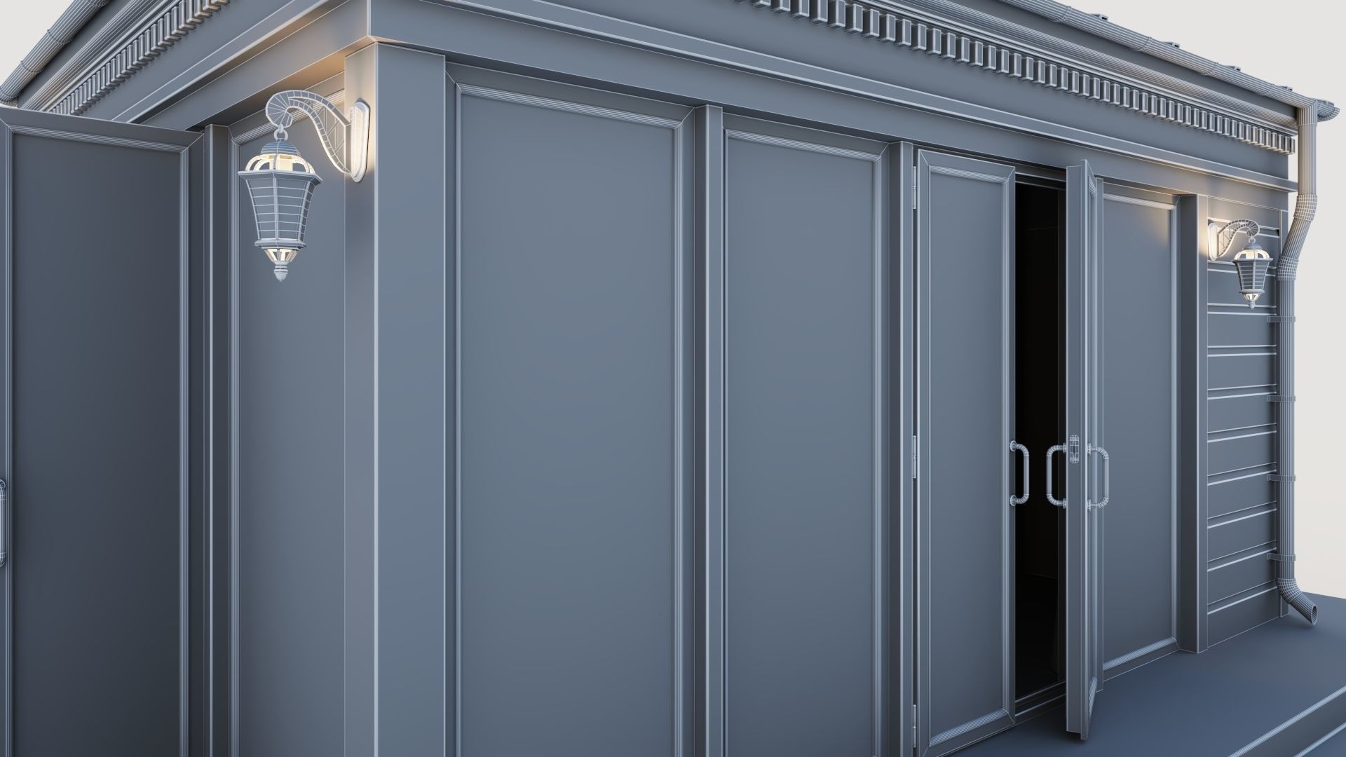 All-season gazebo-pavilion 3D model_49