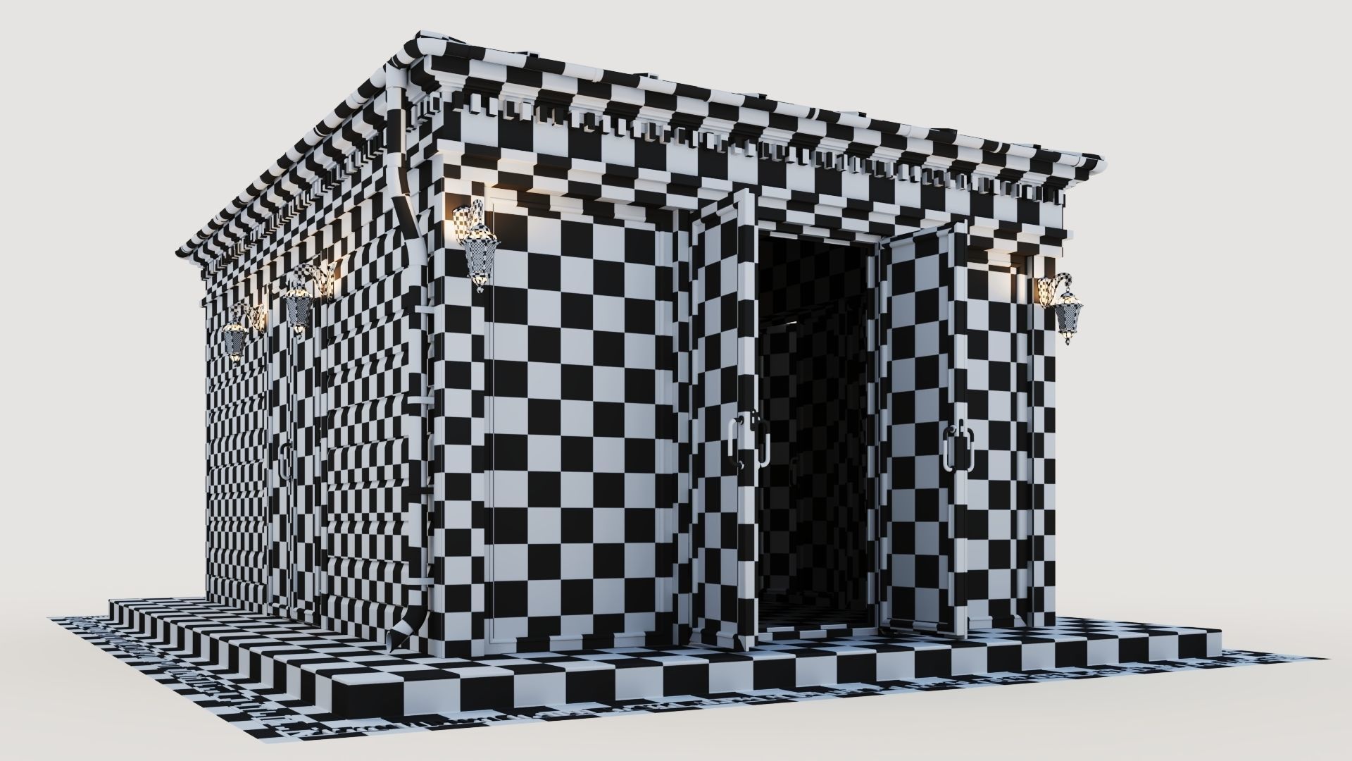 All-season gazebo-pavilion 3D model_59