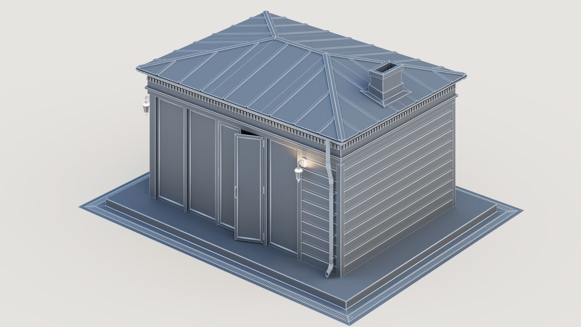 All-season gazebo-pavilion 3D model_42