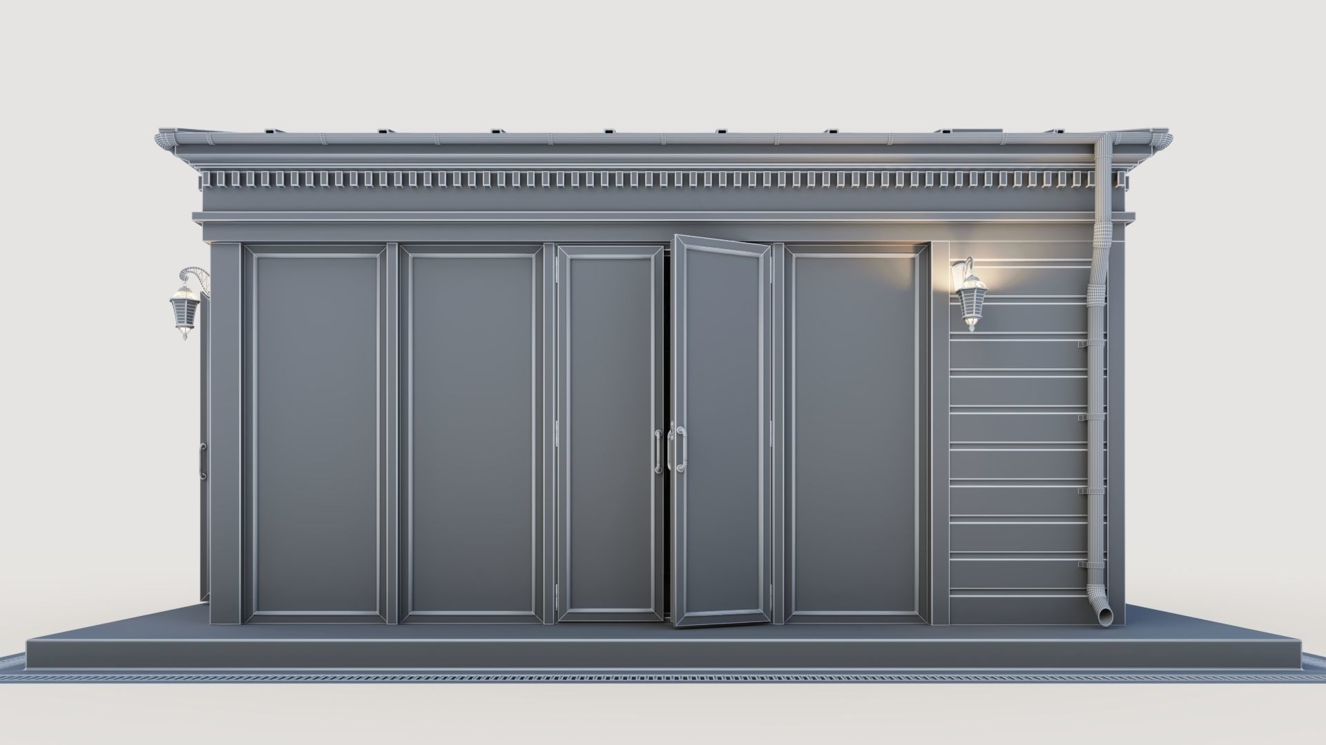 All-season gazebo-pavilion 3D model_33