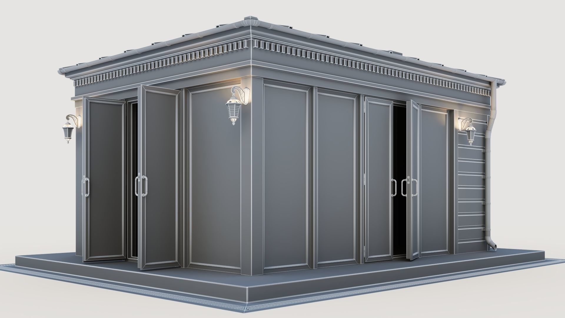 All-season gazebo-pavilion 3D model_32