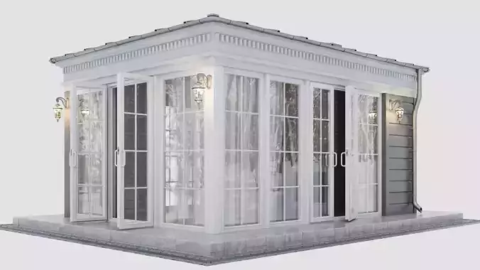 All-season gazebo-pavilion 3D model