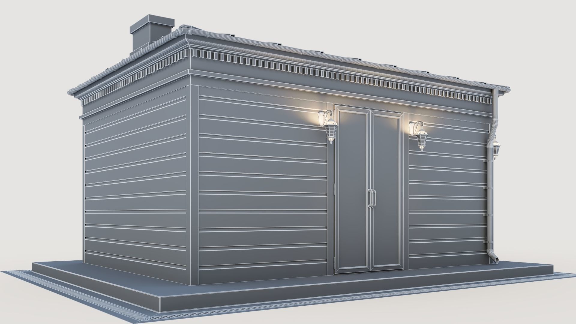 All-season gazebo-pavilion 3D model_36