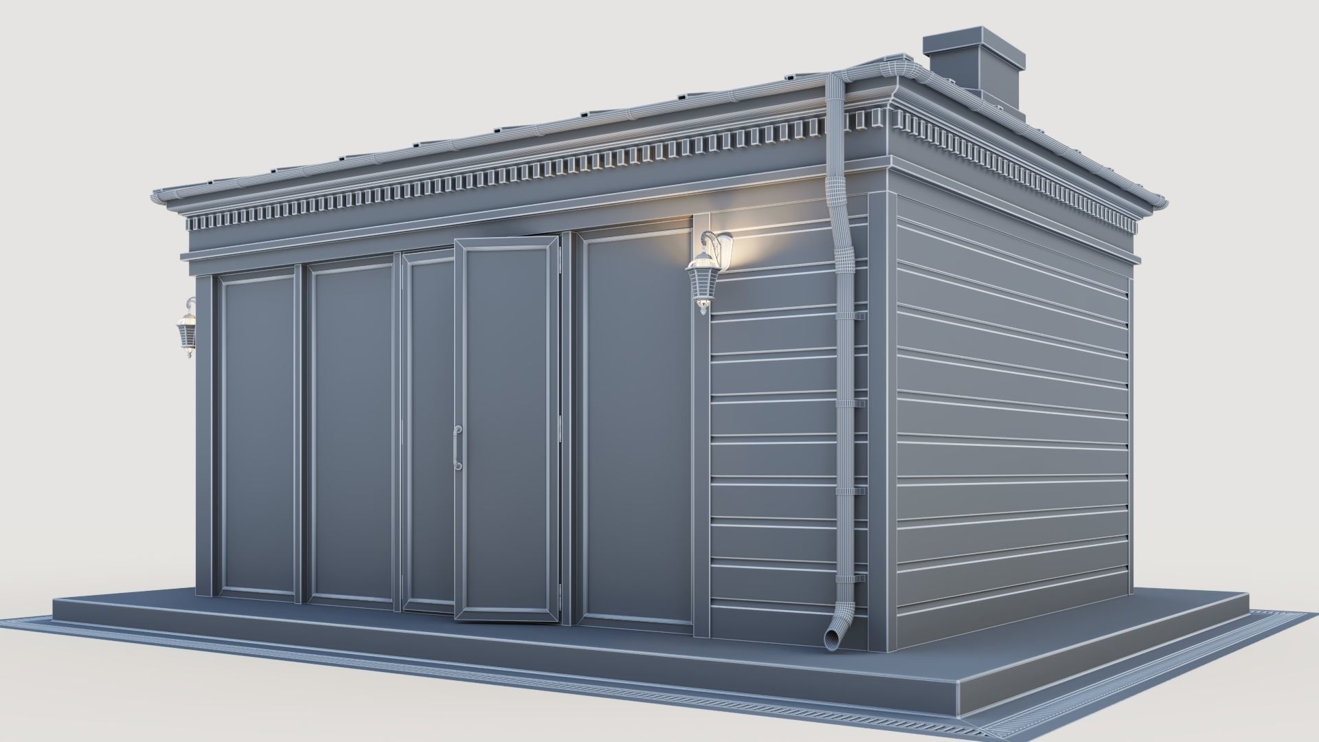 All-season gazebo-pavilion 3D model_34