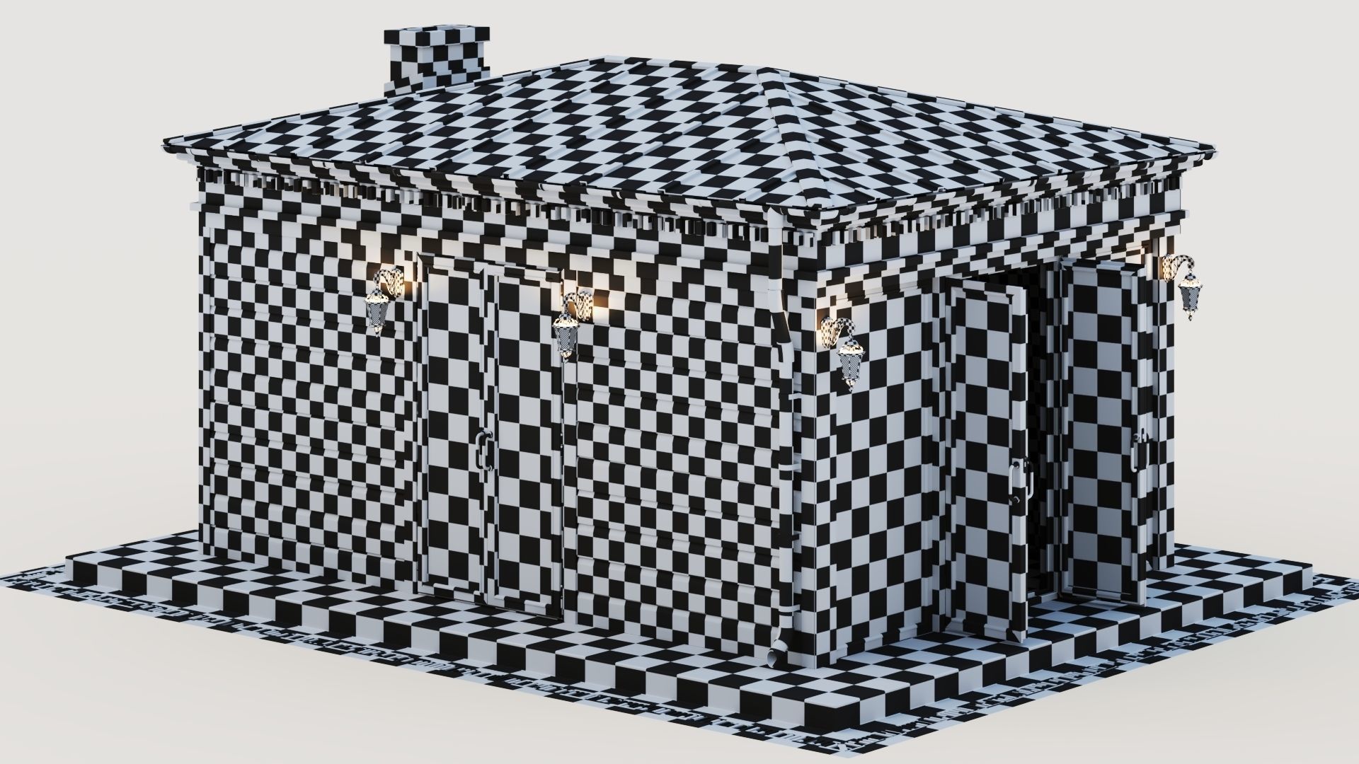 All-season gazebo-pavilion 3D model_60