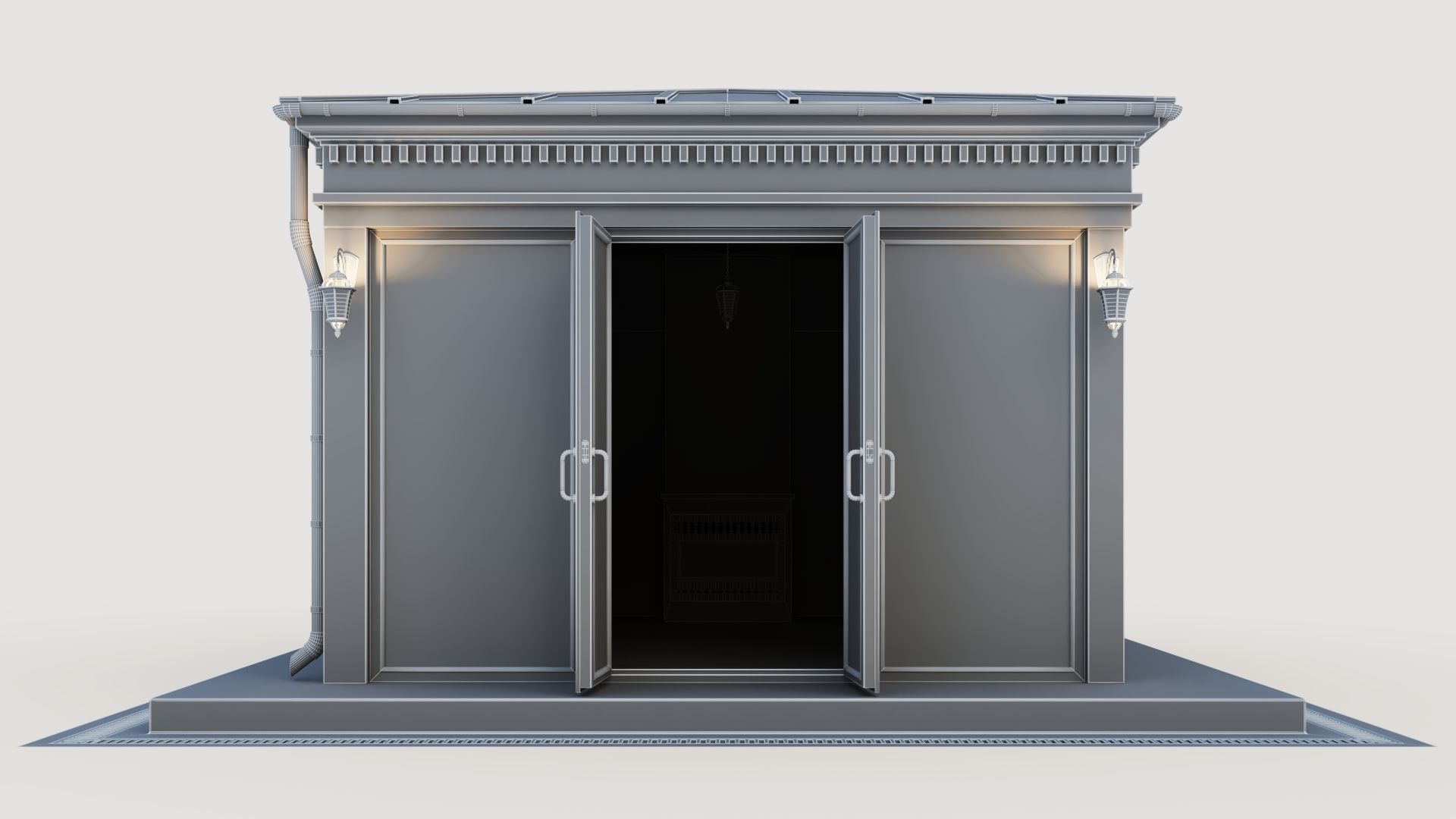 All-season gazebo-pavilion 3D model_30