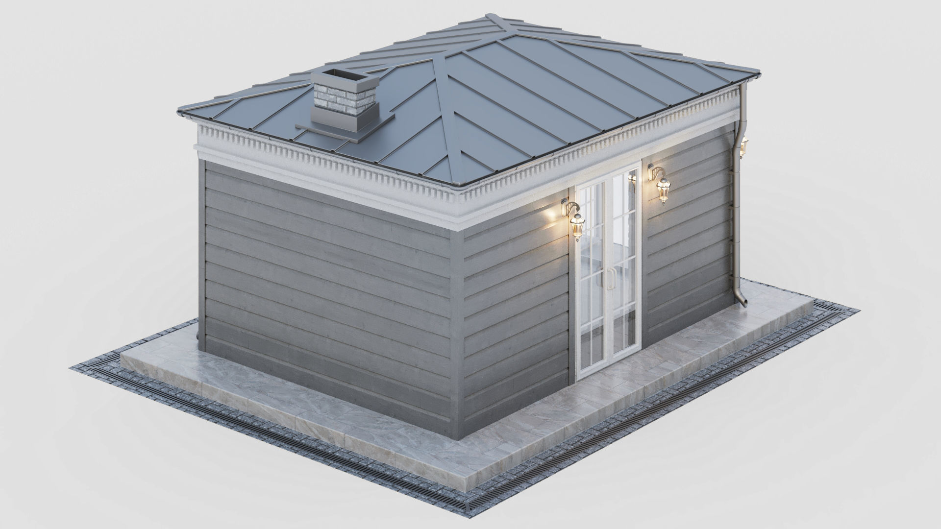 All-season gazebo-pavilion 3D model_14