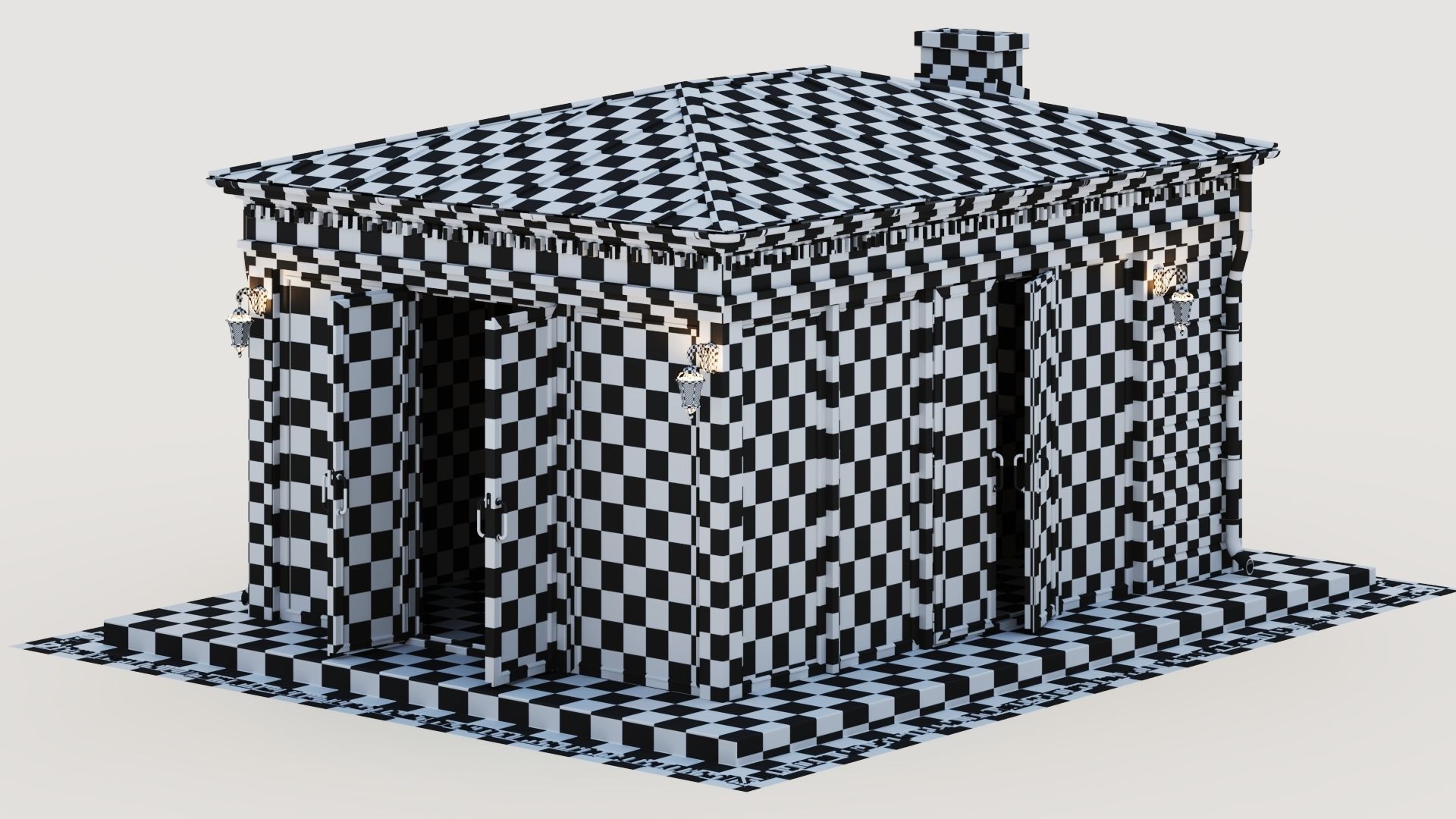 All-season gazebo-pavilion 3D model_61