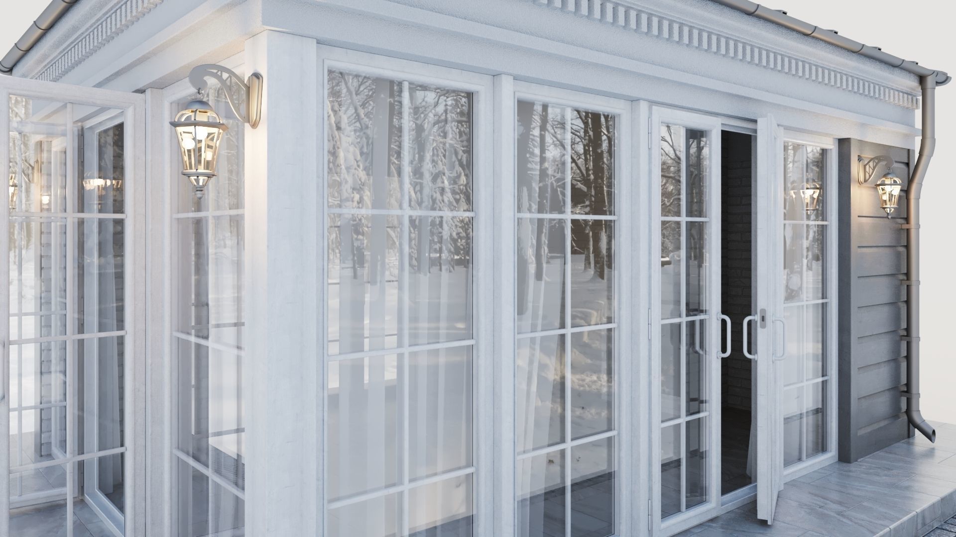 All-season gazebo-pavilion 3D model_19