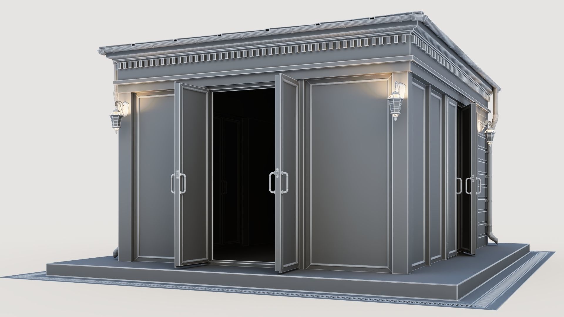 All-season gazebo-pavilion 3D model_31