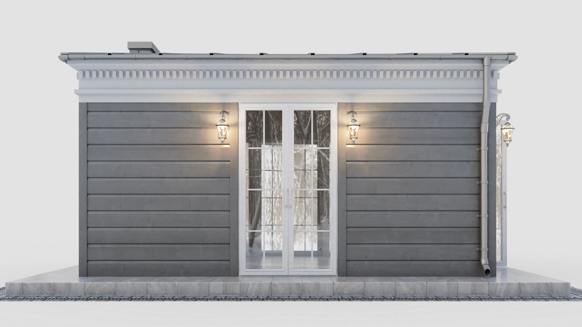 All-season gazebo-pavilion 3D model_7