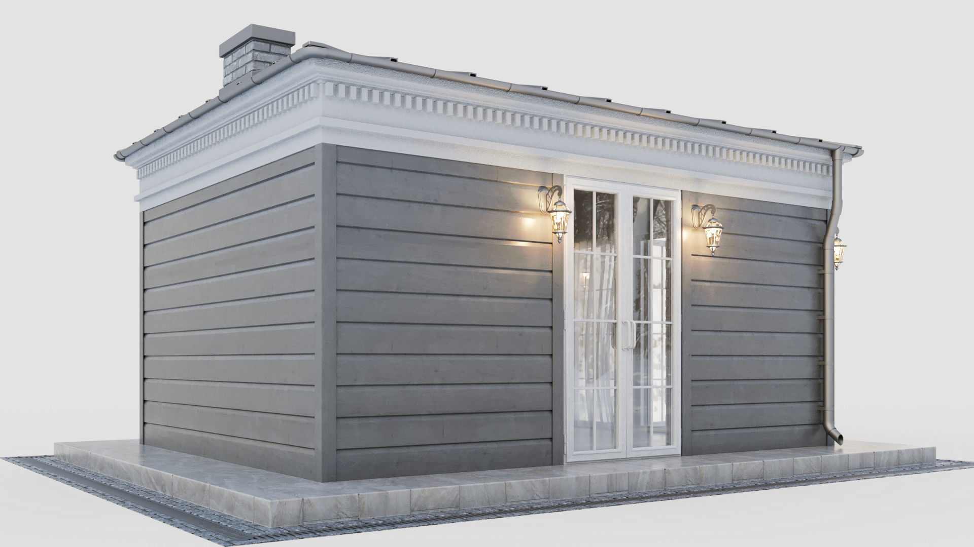 All-season gazebo-pavilion 3D model_6